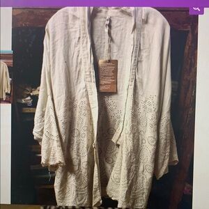 Cream Embroidered Women's Jacket